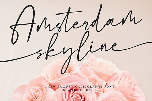 Amsterdam Skyline: The Modern Script Typeface for Web Design