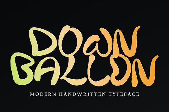 Down Ballon: A Handwritten Typeface for Bold Editorial Design