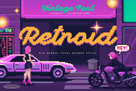 Retroid: The Pixelated Typeface for Vintage Craft Projects